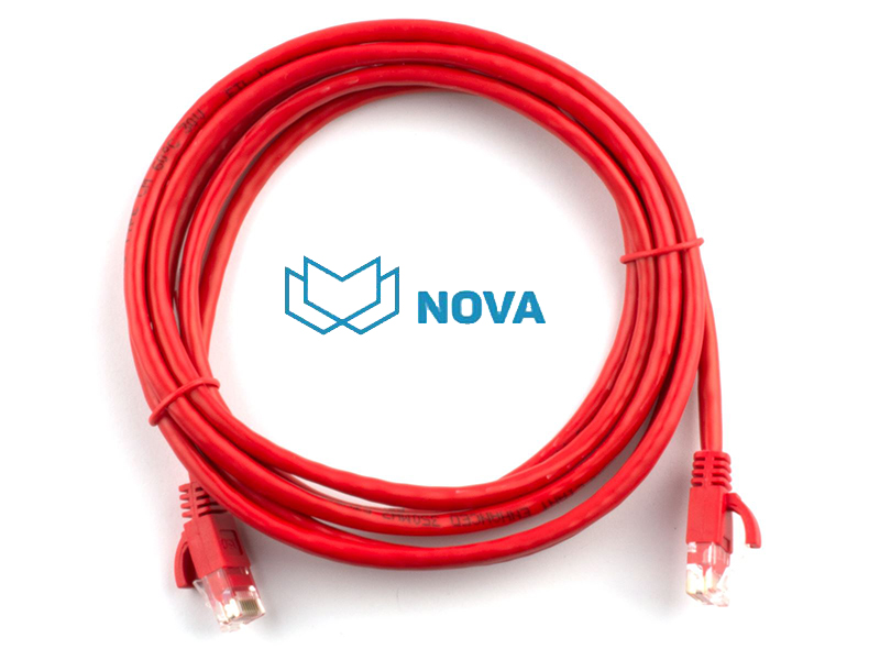 Dây nhảy cat6 dài 1m mầu đỏ  chính hãng Novalink lõi đồng 100%  VN-24002A cao cấp